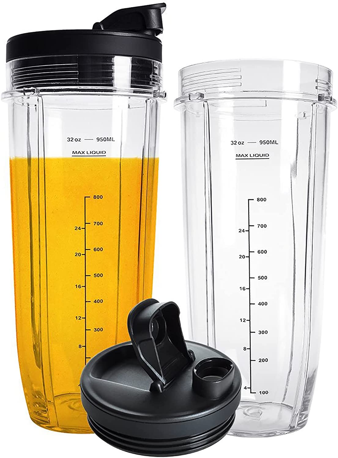 32Oz Replacement Blender Cups For Ninja With Sip & Seal Lids