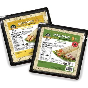 Non-Gmo Gluten-Free Pea Wraps Sesame Seeds & Pea Wraps Chia Seeds (10 Wraps Per Pack), Low Carbs, High Protein, Vegetarian, Ready To Fill And Serve Wraps, Thin And Healthy Wraps (2 Packs Each-4Packs Total)